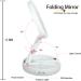 Softfree Lighted Folding Makeup Mirror 10X/1X Magnification Double Sided 5.9 LED Vanity Mirror - White | Travel & Home - Buy Online on GoSupps.com