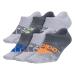 adidas Boys' Youth Superlite Badge of Sport 6-Pack No Show Large Onix Grey/Grey/Signal Orange
