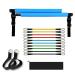 150LB Adjustable Pilates Bar Set with 5 Resistance Bands Portable Gym Stick for Full Body Workout Yoga Home Ftiness (Blue 1set)
