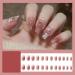 3D Rhinestone Press on Nails - Bling Glitter Pink Flower Fake Nails - Coffin Acrylic False Nails - 24pcs with Glue Sticker - Prom Women's Nails - Buy Online on GoSupps.com
