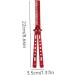 Comb Trainer Stainless Steel Unsharpened Slice Butterfly Training Comb for Beginner Red Practice Comb Trainer - Buy Online on GoSupps.com