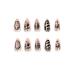 Justotry 24-Piece Swirl Almond Nails - Animal Patterns Black French Press On Nails Oval Artificial Fake Fingernails for Women - Buy Online on GoSupps.com