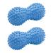 Massage Peanut Ball Spike Massage Ball Peanut Shape Hand Foot Massager Deep Tissue Muscle Relax Roller 2pcs Blue