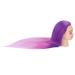 Topdirect 75cm Synthetic Hair Wig Head for Hairdressing Training | Color Gradient Violet with Holder & DIY Hairstyles Set - Buy Online on GoSupps.com