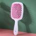 Comb Women's Scalp Massage Comb Hair Brush Women's Hollowed Out Home Salon Hair Styling Tool Comb Wide Tooth Comb (Color : Transparent-Rose red) - Buy Online on GoSupps.com
