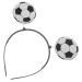 Beaupretty Football Headband Sports Headband Soccer Ball Head Bopper Football Hairband Cheer up Headband for Boys and Girls White 1