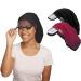 Hairbrella XL Womens Rain Hat, Waterproof, Sun Protection, Satin-Lined, Packable, for Voluminous and Long Hair (Black/Cranberry, X-Large)