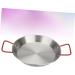HOMSFOU 3pcs Skillet Pan Stainless Steel Paella Cooking Pan Outdoor Paella Pan Nonstick Frying Pans Camping Pan Paella Cooking Pot Skillet with Lid Wok Kitchen Gadget Kitchen Supplies Egg 28*24.5CMx3pcs Silverx3pcs - Buy Online on GoSupps.com