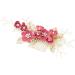 Toyvian Handmade Wedding Hair Comb Clip Set - Floral Rhinestone Hair Accessories for Brides and Bridesmaids (Rosy) - Buy Online on GoSupps.com