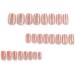 SINLOV Coffin False Nails Medium Length Nude Cat Eyes Nude Fake French Nails Press Shiny on False Nails for Women and Girls - Buy Online on GoSupps.com