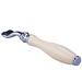 CSB Faux Ivory Resin Handle Beard Shaving Razor - Mach3 Compatible Razor with 1PC Blade for a Smooth Shave - Buy Online on GoSupps.com