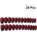 Beaupretty Wine Red Coffin Nails Full Cover Matte False Nails French Acrylic Press On Nails for Women 24pcs - Buy Online on GoSupps.com