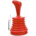 Shower Plunger Sink Cleaner with Ergonomic Handle | Bathroom Drain Cleaner Tool for Unclogging Slow Sinks Tubs and Showers Small and Powerful Red - Buy Online on GoSupps.com