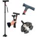 Folding Walking Stick Portable Lightweight Walking Crutch with LED Light Aluminum Alloy Height Adjustable 87-94cm for Father's Day Thanksgiving Crutches Hello - Buy Online on GoSupps.com