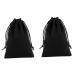 LIFKOME Hair Dryer Pouch Baggies Jewelry Pouches Draw Bags Blow Dryer Bag M Black 18*23cmx2pcs Blackx2pcs