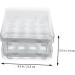 Angoily Egg Storage Box Plastic Container Fridge Accessories Egg Rack Refrigerator Plastic Pp White Egg Tray White 21.5x22.5x14cm - Buy Online on GoSupps.com