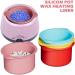 Buy DHLIIIQQ Silicone Wax Warmer - Reusable Non-Stick Wax Container with Spatula | Perfect for Wax Heating & Replacement - Buy Online on GoSupps.com
