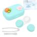 Anggrek Mini Contact Lens Container - Cute Portable Soaking Box in Yellow Blue & Green | International Shipping - Buy Online on GoSupps.com