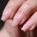 FZANEST Gel Nail Polish 15ml Jelly Sheer Clear Natural Nude Pink Gel Polish Varnish Nail Art Manicure Soak Off LED UV(Milky Nude) #330