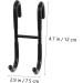 TOPPERFUN 2pcs Door Hook Wall Hanger Hooks Black Hooks Entryway Hook Hanging Hook Storage Hanging Door 12X5CM Black - Buy Online on GoSupps.com