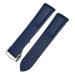 MURVE 20mm curved rubber strap suitable for Omega Speedmaster Moonwatch Seamaster 300 AT150 strap blue Golden Buckle