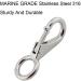 Stainless Steel 316 Mini Fixed Spring Snap Leash Hook with Quick Release - Marine Boat Rigging Hardware (83mm) - Buy Online on GoSupps.com