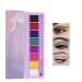 Beteligir Water Activated Eyeliner Palette, Shiny UV Eyeliner, Long Lasting Waterproof Colorful Eyeliner, Matte Eyeliner, Water Based Face Makeup Paint Palette (02)