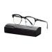 GY snail Blue Light Blocking Clear Glasses for Men Anti Eyestrain Better Sleep Round Computer Semi Rimless Nerd Glasses (Black Frame)