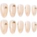JUSTOTRY 24 Pcs Gold Heart Almond Short False Nails Gradient White French Press on Nails for Valentine's Day - Oval Medium Stick on Nails with Nail Glue for Women - Buy Online on GoSupps.com