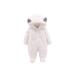 Voopptaw Warm Baby Winter Jumpsuit Fleece Romper Suits Cute Thick Bear Snowsuit for 0-12months 0-3 Months White