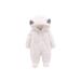 Voopptaw Warm Baby Winter Jumpsuit Fleece Romper Suits Cute Thick Bear Snowsuit for 0-12months 0-3 Months White
