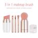 5-in-1 Portable Makeup Brush Set | Foundation Eyebrow Lip & Eyeshadow Brushes for Travel | Perfect for On-the-Go Beauty - Buy Online on GoSupps.com