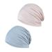 Yofasen slouchy beanie hat - chemo cancer headgear made of cotton sleeping cap turban headgear stretching Muslim headscarf for women men unit size beige + light gray