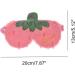 IUAQDP Plush Strawberry Sleep Mask - 2 Piece Set for Women and Girls | Cute Cartoon Fruit Eye Blindfold for Travel, Sleepover, Nap - Pink & Red - Buy Online on GoSupps.com