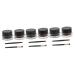DRESSOOS 6 Pcs Eye Shadow Cream Black Eyebrow Black Eyeliner Dark Brown Eyeshadow Eye Liner and Brush
