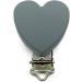 GLASSNOBLE Pacifier Clip | BPA Free Silicone Heart Chain Holder | Teether & Nursing Clips in Pink Rose - Safe for Babies - Buy Online on GoSupps.com