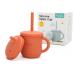 Mengdababy Sippy Cup for Toddler  Silicone Straw Cup for Baby 1+ Year Old  3 in 1 Kids Cup with Two Easy Grip Handles  Dishwasher & Microwave Safe | BPA Free 7oz Copper Coin Red