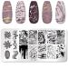 Marble Stamping Stencil PY-J34 - Abstract stamp plate with marble structure for nail design