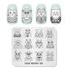 Alexnailart Nail Stamping Printing Plate Template Image Plate Stamper Scraper Animal fashion Gentleman Pattern Nail Art Decoration DIY Print Manicure Design FA026