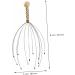 SEWOART 6S Massage Device | Shampoo Scrubber Tool & Scalp Massager Brush - Steel & Wood Design - Perfect for Hair Washing & Relaxation - Buy Online on GoSupps.com