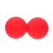 Gatuida Portable Massager Yoga Massage Ball Peanuts Peanut Balls Earth Tone Silica Gel Body Massager 12X6.3X6.3cm Red