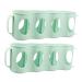 Alipis 2pcs 4 Holder Plastic Refrigerator Hand Can Storage Section Pull Beverage Green Type Organizer Green 10.5X30CM