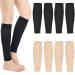 Ggufay 4 pair of health gear compression stockings for calves compression stockings with medical gradient compression 20-30 mmHg without foot for shin leg varicose veins edema ladies and men