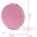 Mpowtech Pink Pu Leather Handheld Compact Mirror 2X/1X Magnification for Women and Girls - Portable Makeup Mirror for Gift - Pink-Round - Buy Online on GoSupps.com