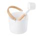 7L Sauna Aluminum Bucket and Ladle Kit White Sauna Bucket and Ladle Set Sauna Bucket with Ladle Spa Accessory for Steams Room Made of Premium Aluminum Sauna Accessories for Sauna & SPA
