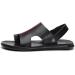 Men's Cowhide Orthotic Bunion Correction Sandals - Open Toe Clip Toe Flip Flops in Black - Buy Online on GoSupps.com