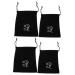 Healeved 4 Pcs Storage Bag Hair Appliance Organizer Drawstring Hair Dryer Pouch Cotton Hair Dryer Bag Velvet