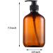 17oz Refillable Hand Soap Bottles with Pump - Set of 2, Amber and Green - Kitchen and Bathroom Dispenser - Buy Online on GoSupps.com