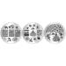 Bodhi2000 10 Pcs Nail Art Templates + 1 Stamper + 1 Scraper Stamping Kits Round Metal Plates DIY Nail Tools Random Patterns - Buy Online on GoSupps.com