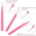 LUKEO Professional Anti-Static Eyelash Tweezers - 10pcs Set for Perfect Eyelash Extensions - Buy Online on GoSupps.com